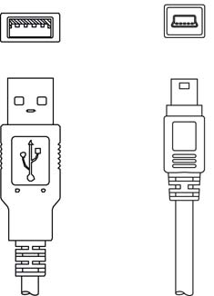 KB USB A - USB miniB
